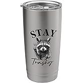 Funny Cute Stay Trashy Raccoon Feral Trash Stainless Steel Insulated Tumbler