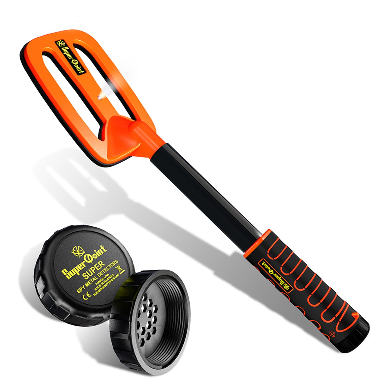 Septpenta Metal Detector, IP68 Waterproof 3 Alarm Mode Underwater Metal Detector, USB Rechargeable, LED Lamp Diving Metal Finder for 30 To 60m Underwater(Orange)