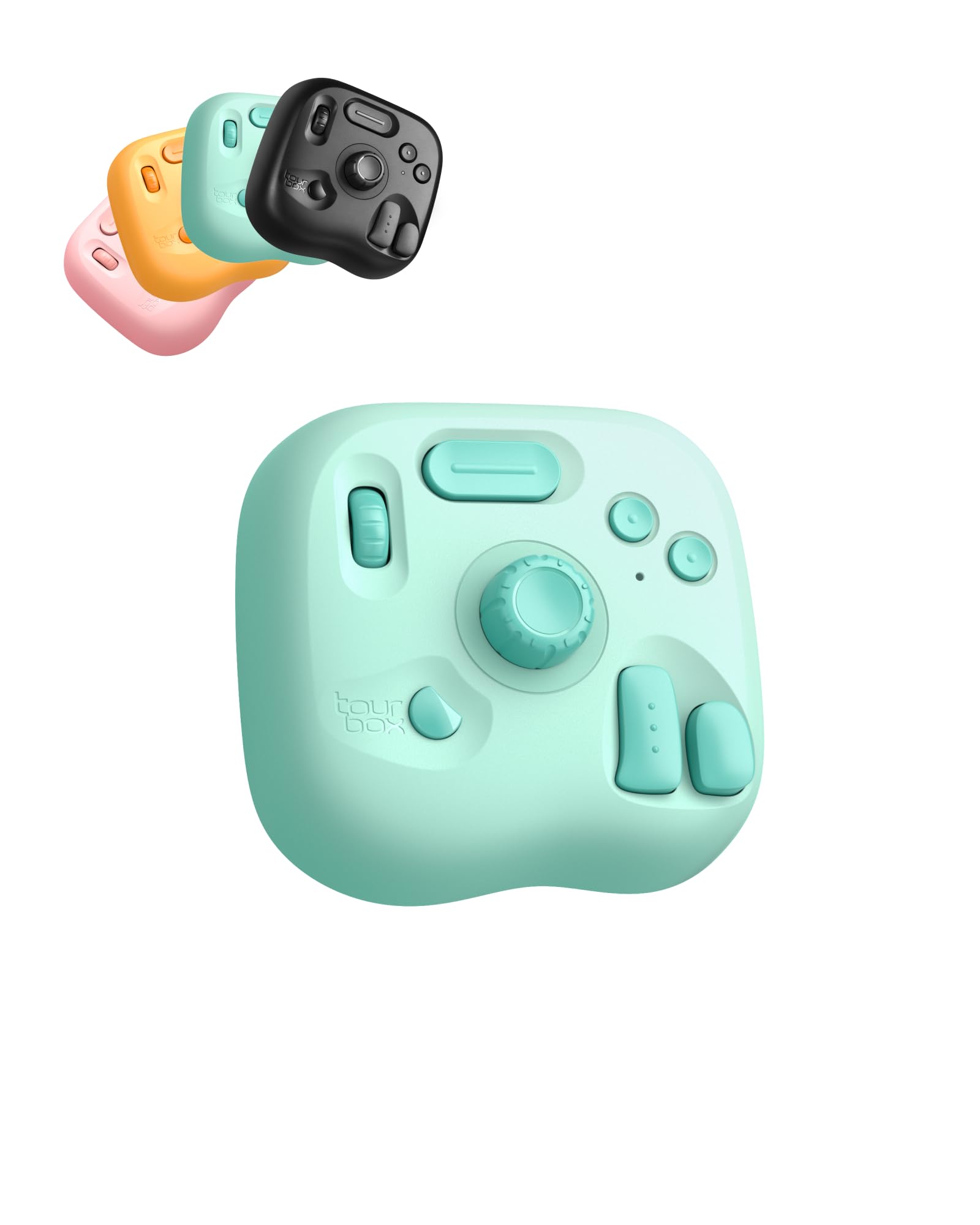 Photo 1 of TourBox Lite Bluetooth Oasis Series - Compact Editing Keyboard, Macro Controller with Custom Software for Digital Artist, Photographer, Editor, and Content Creator, Color Your Efficiency (Aqua Green)