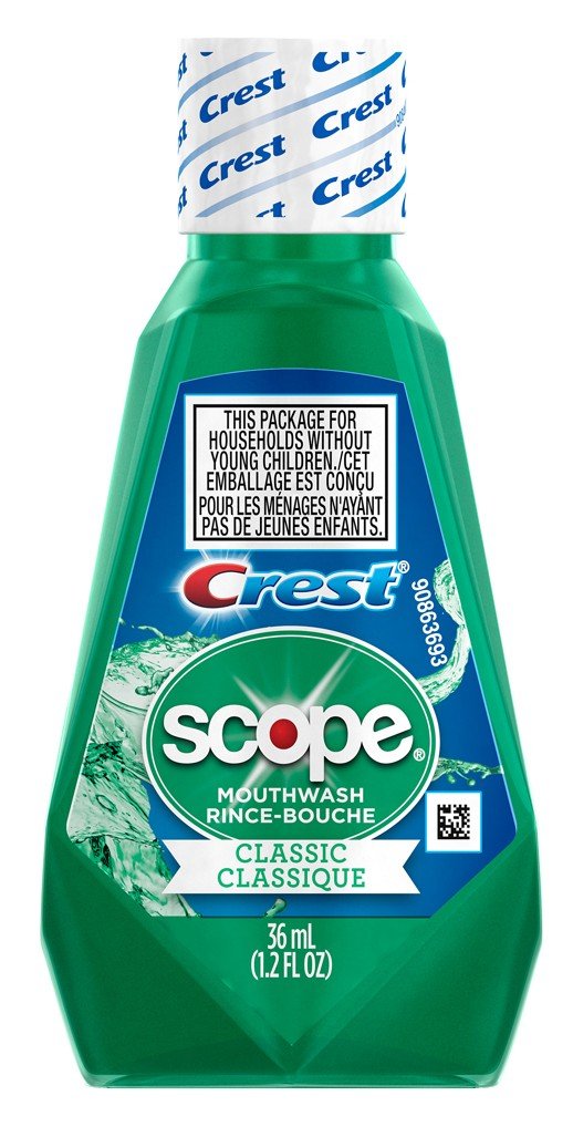 P&G-Crest + Scope Mouthwash, Classic, 36 ml, 12 Count