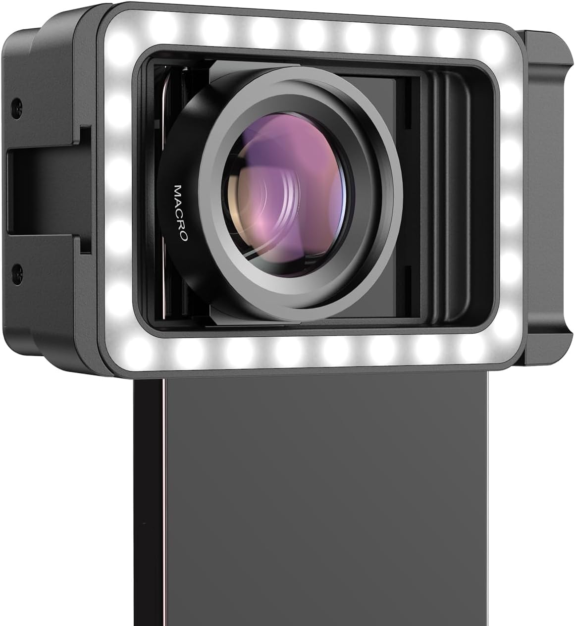 Photo 1 of 15X Phone Macro Lens with LED Fill Light, 15X Macro Lens + 17mm Thread Lens Adapter for iPhone 15/15Pro/15Pro Max, Samsung, Android Phone (Fits for Almost Phone)