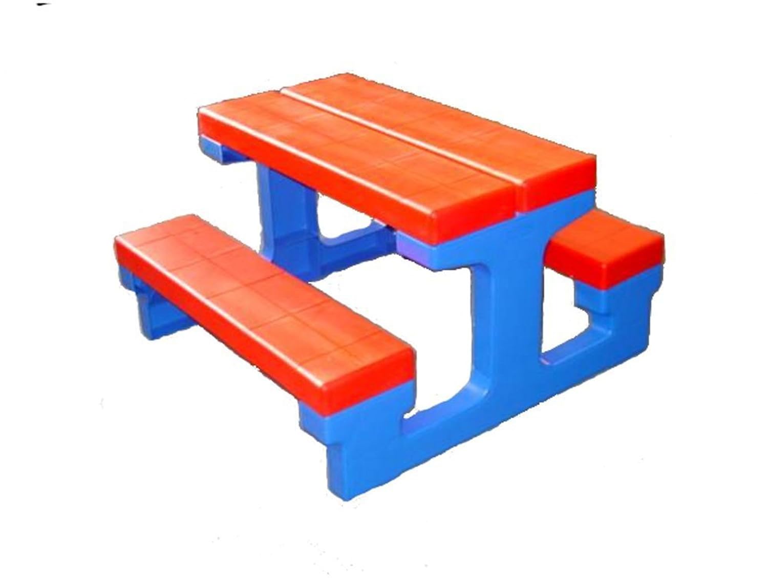 Kids Childrens Picnic Play Bench Fun Multicoloured Bench Sets (Red