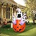 PETUOL Halloween Inflatable Decoration Pumpkin Ghost,5 Foot Airblown Pumpkin with 3 Ghosts for Home Yard Garden Indoor and Outdoor Decor Led Breath Light