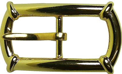 Fronhofer Gürtelschnalle gold, rechteckige Form, Dornschnalle, Damen, 2,5 cm, 18398