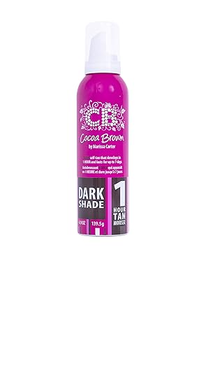 Amazon Com Cocoa Brown 1 Hour Tan Mousse Sunless Tanner Fast Tanning Mousse Medium Dark Or Extra Dark Self Tanner Mousse 4 9 Oz Dark Beauty