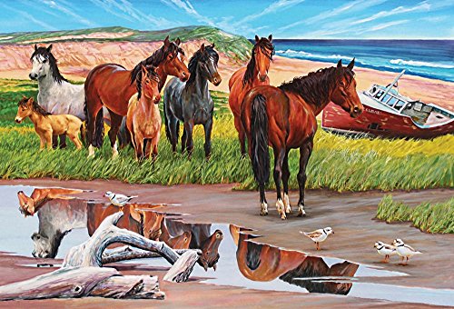 Cobble Hill Sable Island 2000 Piece Horses 2000 Piece Jigsaw Puzzle