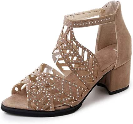New Trendy Peep Toe Chunky Heel Sandals