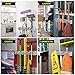 HOMEIDEAS Broom and Mop Holder Wall Mounted Garden Tool Rack Garage Storage & Organizer 5 Position with 6 Hooks