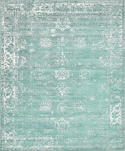 Unique Loom Sofia Collection Turquoise 8 x 10 Area Rug (8' x 10')