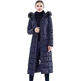 women's winter maxi long down coat with hood