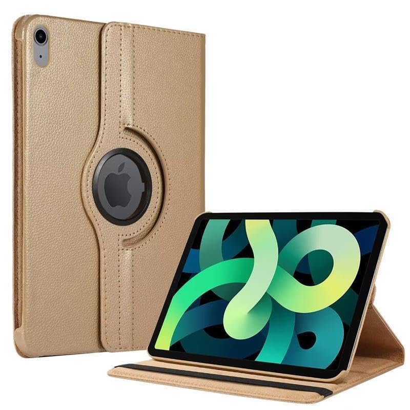 Rotate Case for iPad Air 11-inch (2024–2025, M2 & M3), iPad Air 4/5 (10.9-Inch) & iPad Pro 11 (2018) – 360° Rotating Case (Gold)