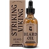 Striking Viking Beard Oil for Men - 60 ml, Sandalwood Scent - Deep Hydration Moisturizer for Men - Fuller Beard Growth Oil - 