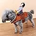 Creative Riding Horse Pet Costume for Dog Cat Puppy Novelty Pet Clothes Halloween Cowboy Dog Apparel by PetIsay (M)