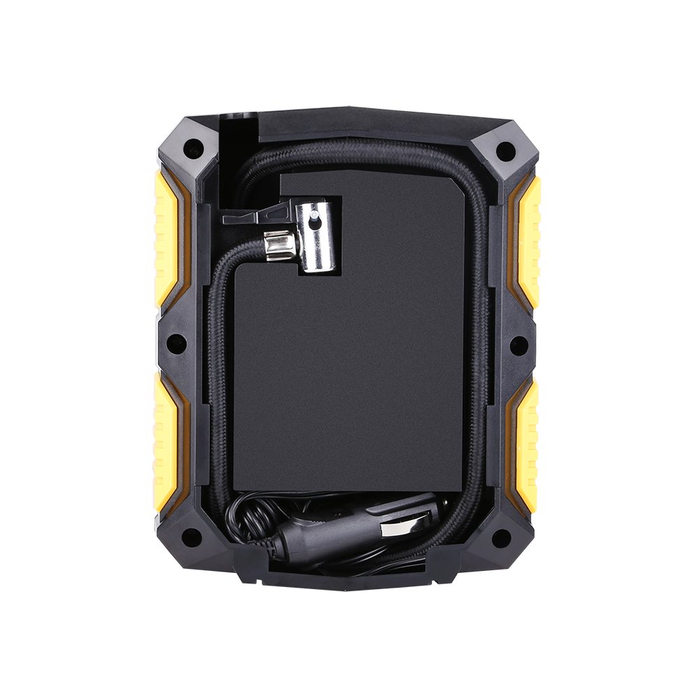 Mbuynow Tyre Inflator, Air Compressor Car Tyre Pump, 12V Digital Pressure Gauge 27L/Min Airflow 100PSI Tyre Inflation, Valve Adaptors for Car Motorbike Basketball Football