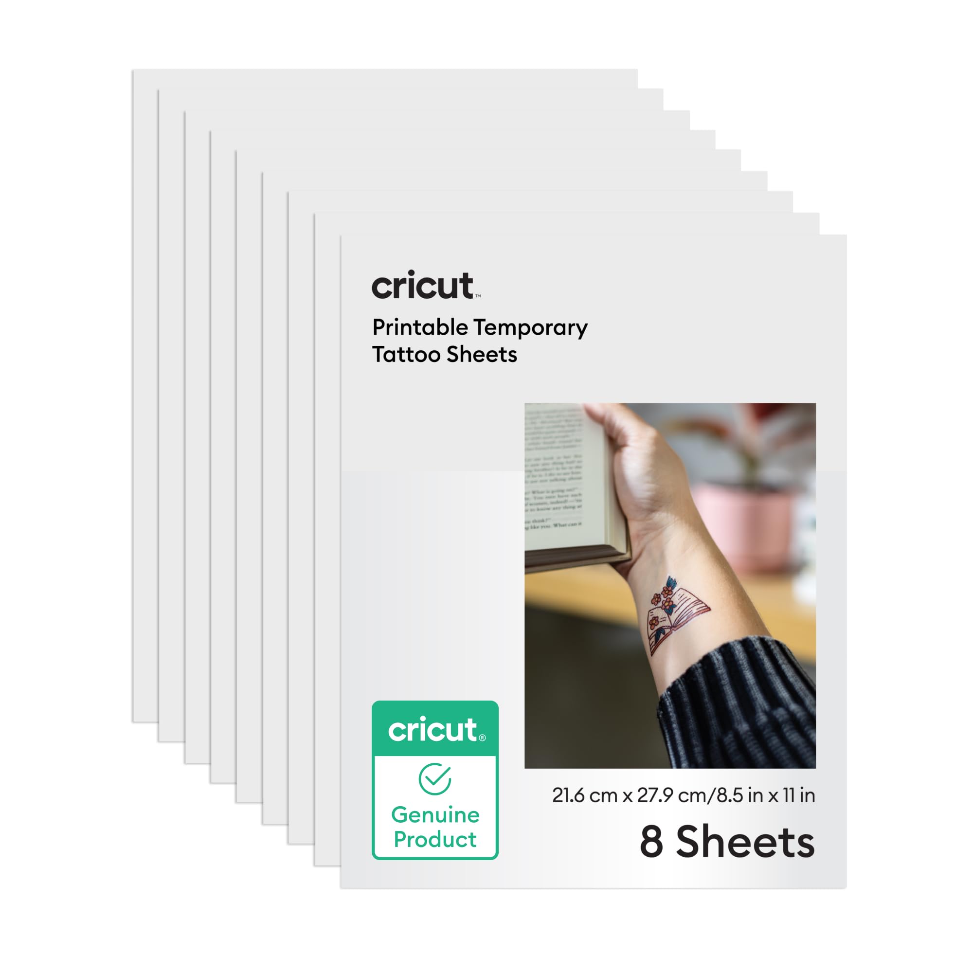 Photo 1 of Cricut® Printable Temporary Tattoo Paper for Inkjet Printers - 8.5 in x 11 in (8 ct)