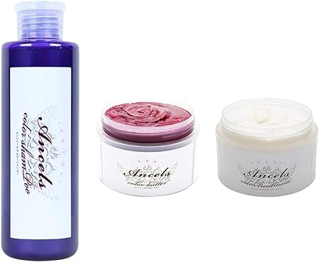 Amazon 3種セット エンシェールズ カラーシャンプー 0ml ムラシャン カラーバター トリートメント チェリーピンク 0g クリアクリーム 0g ノーブランド品 おしゃれ染め 通販