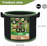 OFFCUP 3 Gallon Plant Grow Bags - 5 Pack, Breathable Fabric with Handles view 2