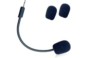 J.M.SHOW Replacement Game Mic for JBL Quantum 100 (Q100) Stereo Studio Gaming Headsets on PS5 PS4 PC Xbox MAC, 2.5mm Jack Detachable Noise Cancelling Crystal-Clear Game Microphone Voice Boom