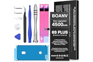BOANV Battery for iPhone 6S Plus,(New Version) Ultra High Capacity A1634/A1687/A1699 Battery Replacement with Professional Repair Tools Kits