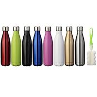KING DO WAY Insulated Stainless Steel Water Vacuum Bottle Flask Double-walled with a Brush for Outdoor Sports Hiking Running , 500ml/18 oz
