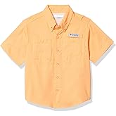 Columbia Boys PFG Tamiami Short Sleeve Shirt, Bright Nectar, Medium