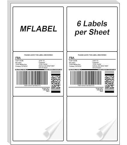 Amazon.com : 9527 Product 6 up 3-1/3 X 4 Sticker Labels