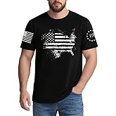 Ohokama American Flag T-Shirt Memorial Day Red Blue White Star Stripes 1776 Independence Day T-Shirt Size M L XL XXL 3XL