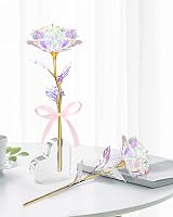 Beferr Galaxy Rose Birthday Gift for Women Enchanted Rainbow Heart Base view 5