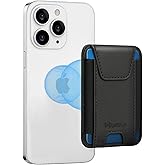 SparkMark Genuine Leather Magsafe compatible Wallet for Men & Women- Slim Magnetic Phone wallet & Card Holder for Phone Case - RFID Blocking Magnetic Wallet for iPhone 17/16/15/14/13/12 Series