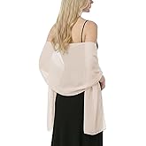 GIWONET Shawls and Wraps for Evening Dresses Women Elegant Soft Silky Wraps Sheer Chiffon Wedding Bridal Scarf