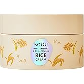 SOQU Moisturizing and Brightening Rice Cream – Deep Hydration, Brightens and Evens Skin Tone – 70g / 2.48oz – Made in Korea