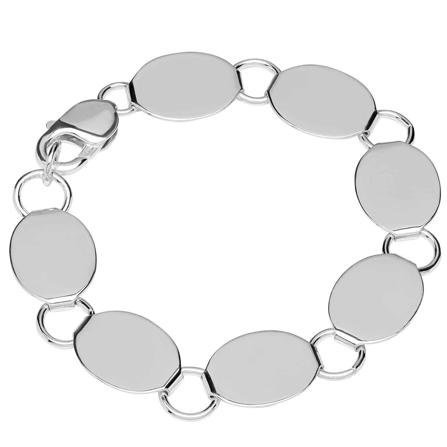 NKlaus bracelet 925 sterling silver 21cm calla chain ladies designer bracelet chain massive 12701