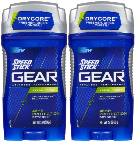 Speed Stick Gear Antiperspirant, Fresh Force - 2.7 oz - 2 pk