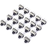 Cylewet 20Pcs 5mm High Knob Vertical Slide Switch 3 Pin 2 Position 1P2T SPDT Panel (Pack of 20) CYT1107