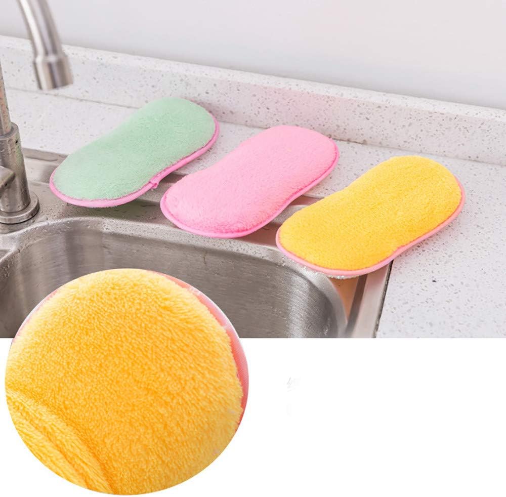 Jaminy Cloth Fiber Washing Towel Magic Kitchen Cleaning Wiping Rags for Cleaning, Household, Dish Washing, Washing The Car (Multicolor, 3color)