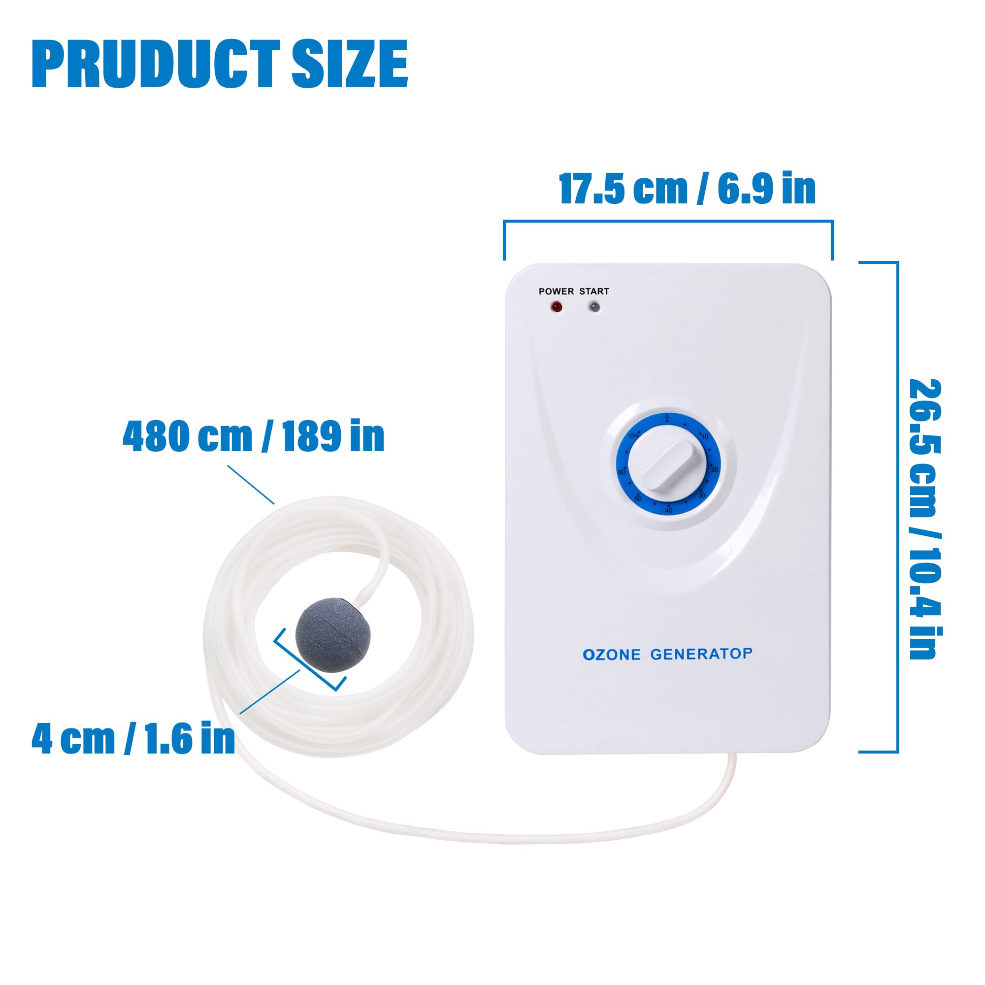 coospider-repta Ozone Generator for Cold Plunge Tub Ice Bath Tub with Timer Ozone Generator Water Keep Cold Plunge Tub Clean for Longer, Cold Plunge Filter Hot Tub, Spa, Cold Plunge Accessories