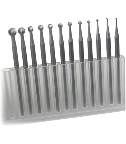 FOX 6-Piece Jewelers Ball Setting Bur Set – Fig. 1 003, Size 0.3mm – Made In Germany