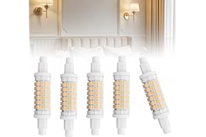 5 Pack R7S LED Bulb 78mm Dimmable 3000K Soft White, Double Ended J Type＆5W 500LM, 50W Halogen Equivalent AC 110V