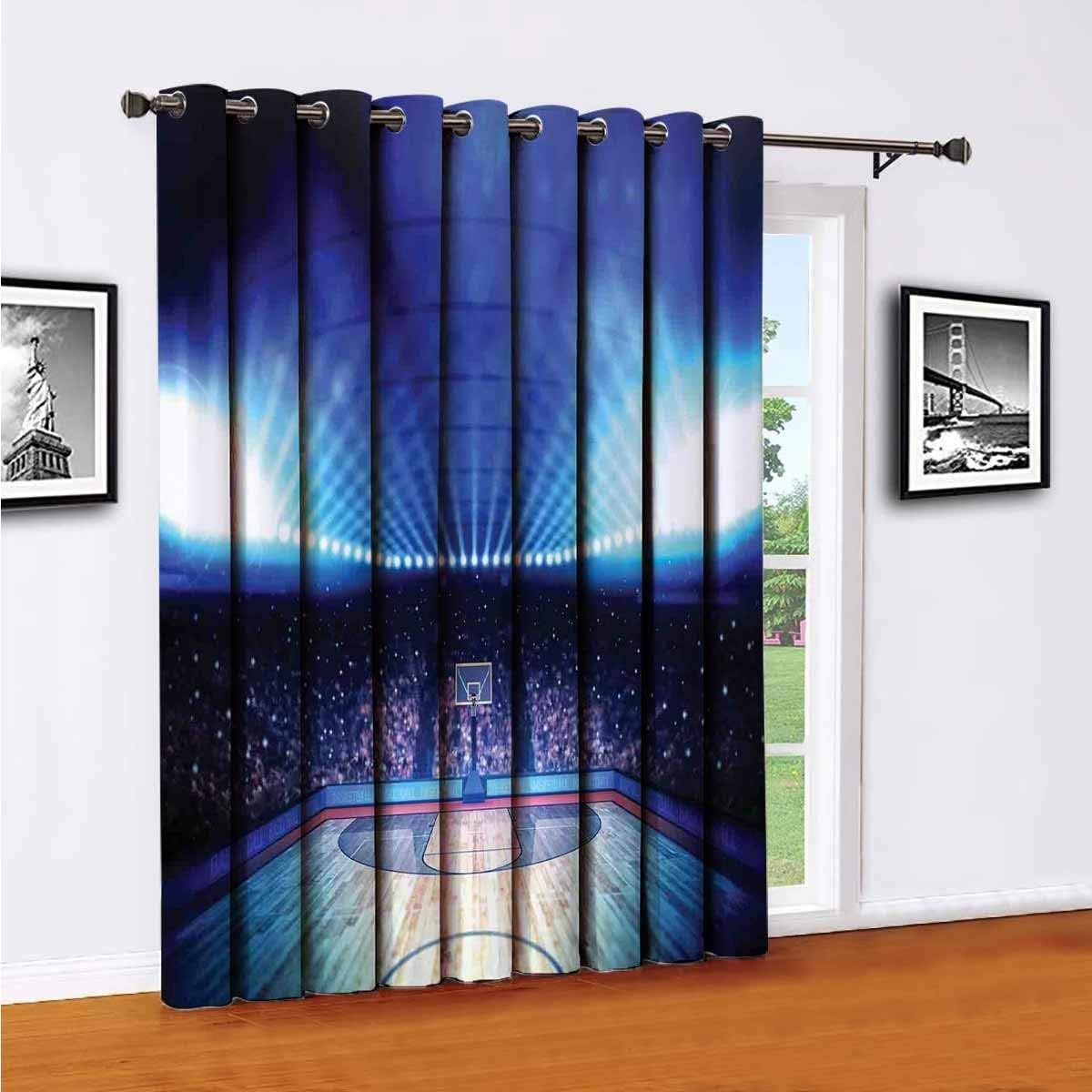 Cortinas de baloncesto para puerta corredera, cortinas de patio, pista