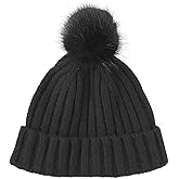 J.Crew Women's Faux Fur Pom-Pom Beanie Hat