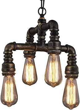 Amazon Com Metcandy Antique Copper Water Pipe Chandelier Retro