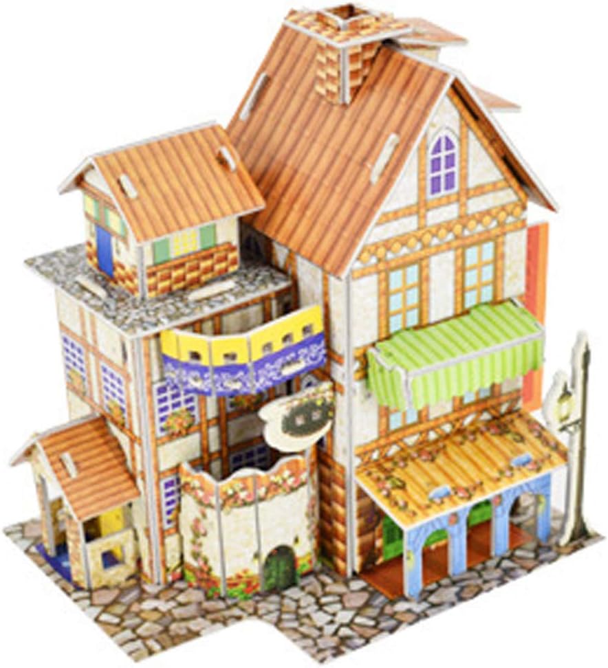 Clothful 3D DIY Puzzle Castle Model Cartoon House Assembling Paper Toy Kid Early Learning