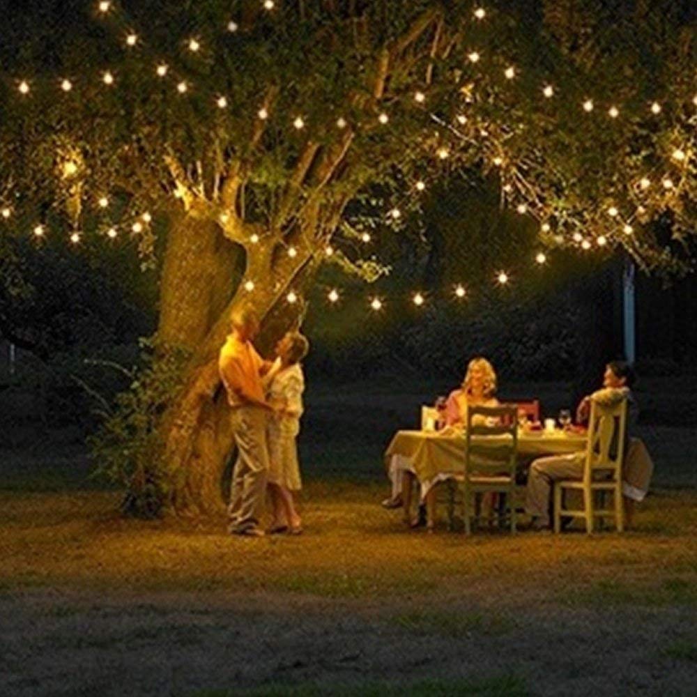 CYBERNOVA 12 m Long 100 Solar Powered LED Christmas Light, Colored (Warm White) for The Holiday and Christmas