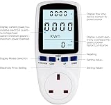 Ejoyous Electricity Power Usage Monitor LCD Multifunctional Energy Meter UK Plug view 3