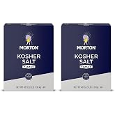 Morton Kosher Salt Coarse Cooking Salt (72 oz / 4.5 lb), 2-Pack | Kosher Salt Flakes bulk pack for everyday cooking, baking, rimming drink glasses &amp; more!