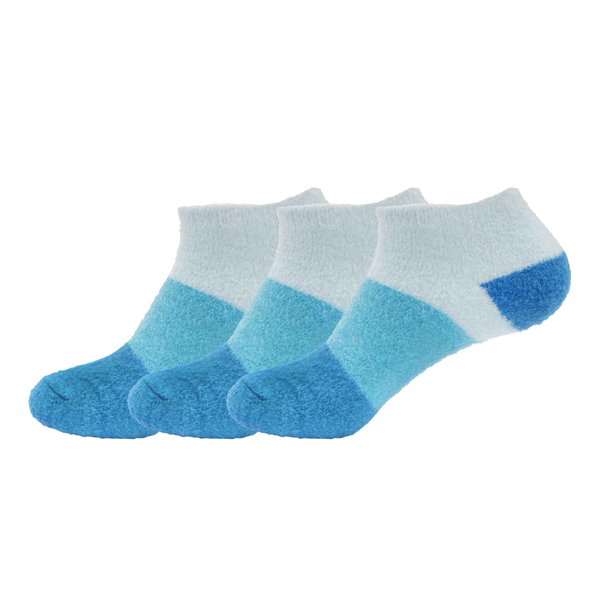 BambooMN Women's Small Super Aloe Infused Fuzzy Nylon Socks - Blueberry - X-Large (UK Size 7-11) — image 1