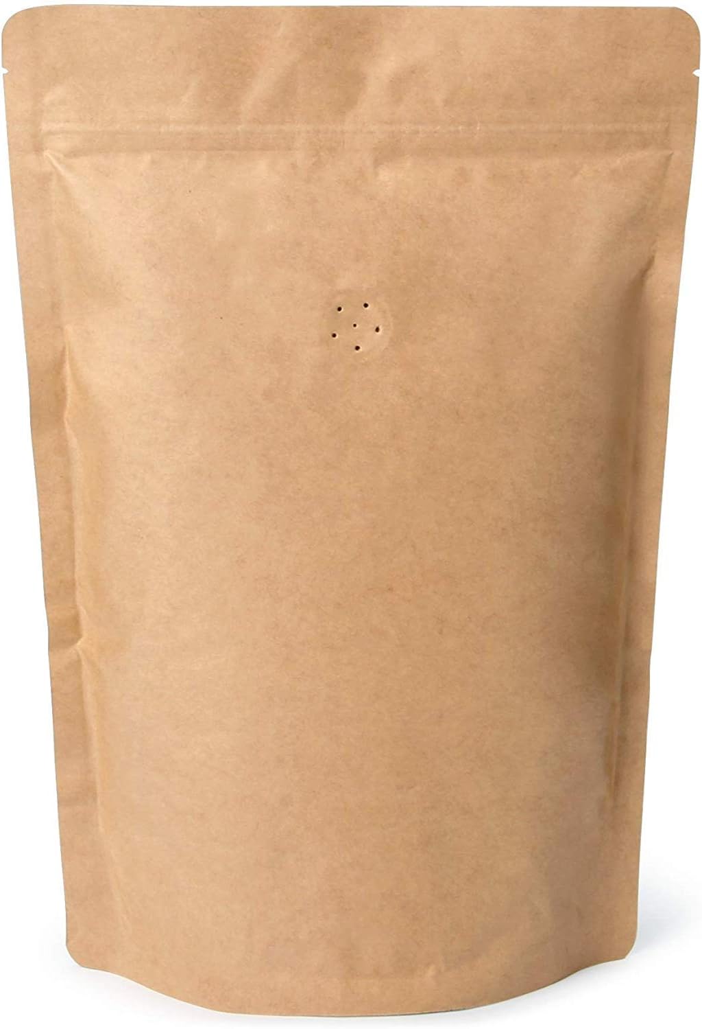 Amazon Com 250g 8oz Lb Kraft Paper Stand Up Coffee Bag Pouch Round Bottom Zip Lock Degassing Valve And Heat Seal Able Pack Of 10 Kitchen Dining