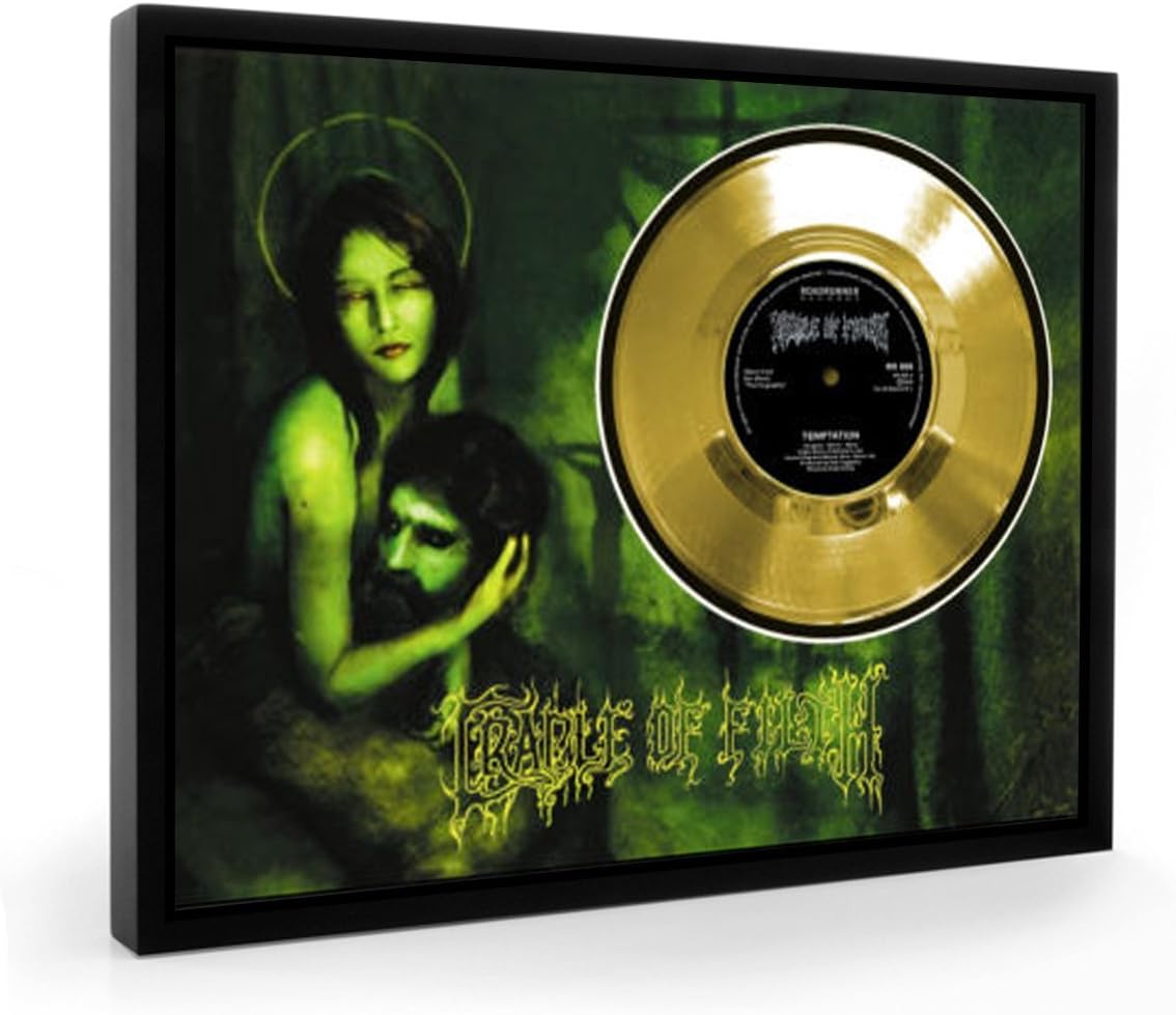 Cradle Of Filth Temptation Framed Gold Disc Display Vinyl (C1)