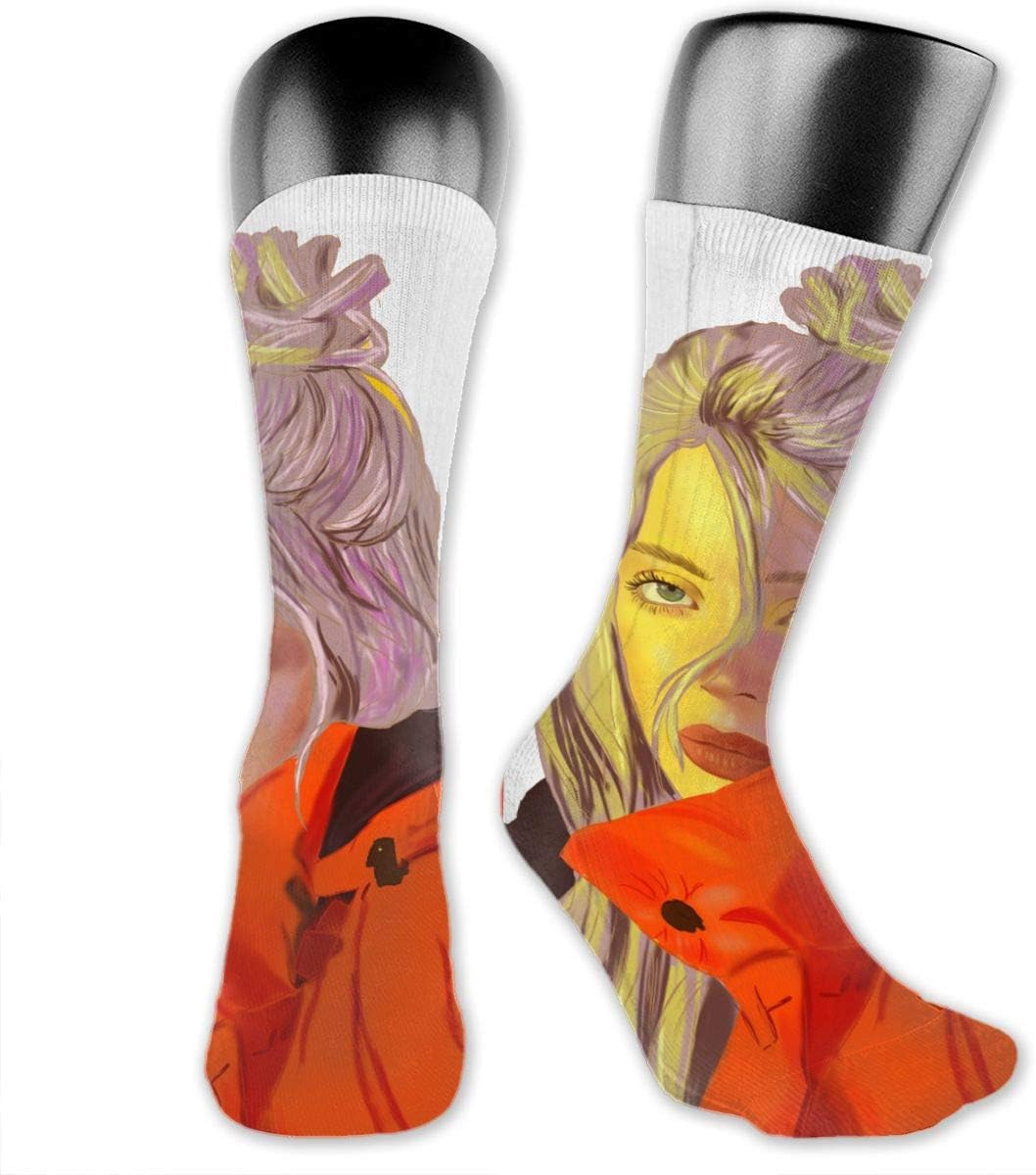 RhteGui Billie Eilish Crew Socks Breathable Athletic Casual Socks for Unisex