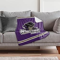 Whittier College Primary Logo Stripes Sherpa